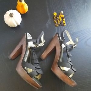 Steve Madden chunky brown heel sandals